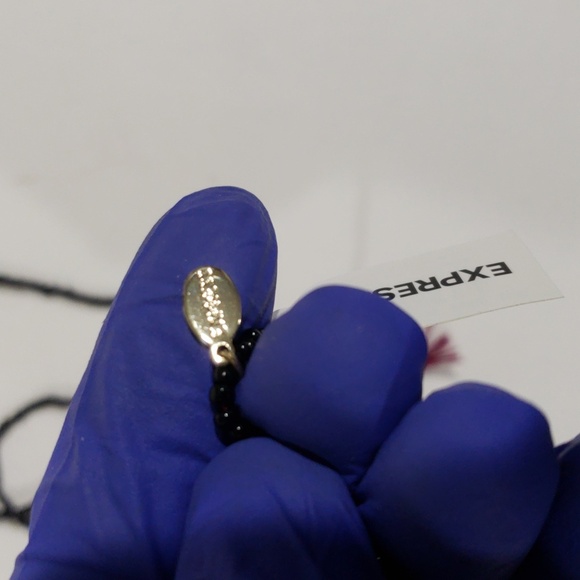 ✨ Express Black Beaded Burgundy 32" Tassel Necklace - Chic & Playful Accessory ✨ - Picture 6 of 8